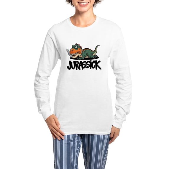 CafePress - Jurassic Dinosaur - Women's Long Sleeve Relaxed Fit Cotton Light Pajama Set