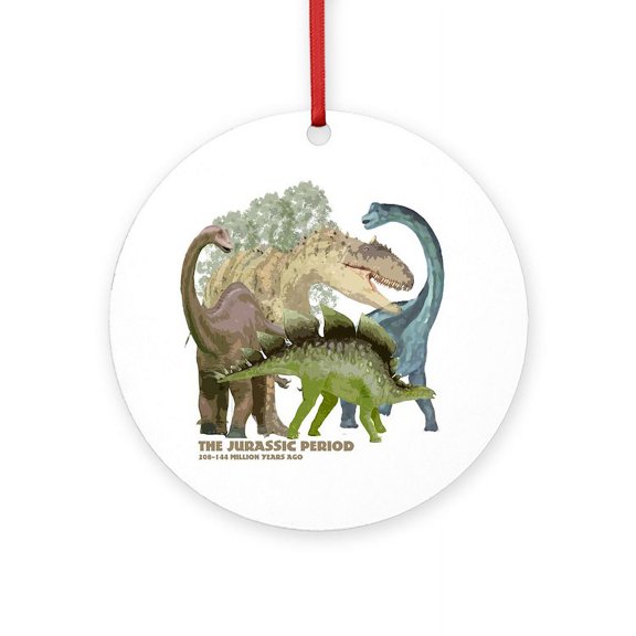 CafePress - Jurrassic -  Round Wood Ornament 4"