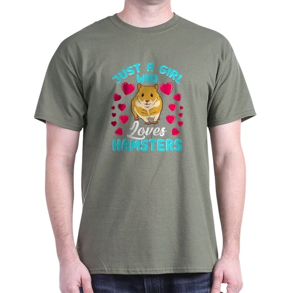 CafePress - Just A Girl Who Loves Hamsters Gift Women T Shirt - Men's Classic Graphic Cotton T-Shirt