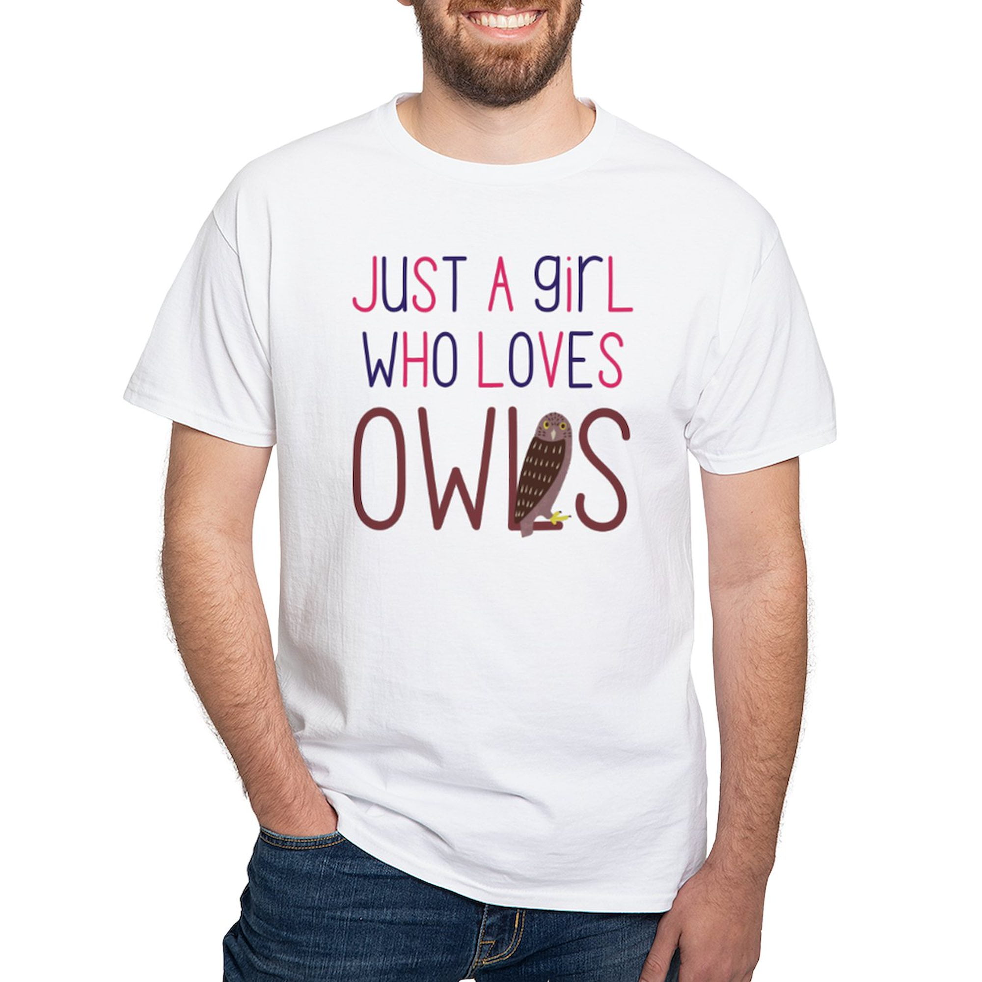 CafePress - Just A Girl Who Loves Owls Cute Design For T Shirt - Men's ...