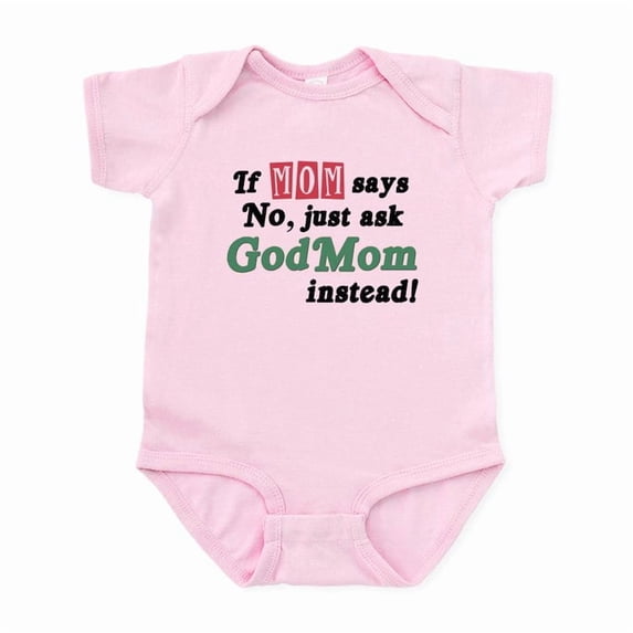 CafePress - Just Ask Godmom! Infant Bodysuit - Baby Light Bodysuit, Size Newborn - 24 Months