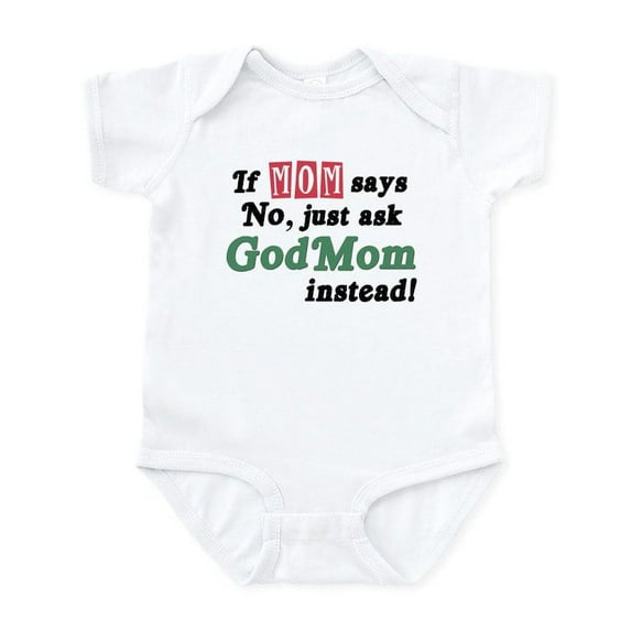CafePress - Just Ask Godmom! Infant Bodysuit - Baby Light Bodysuit, Size Newborn - 24 Months