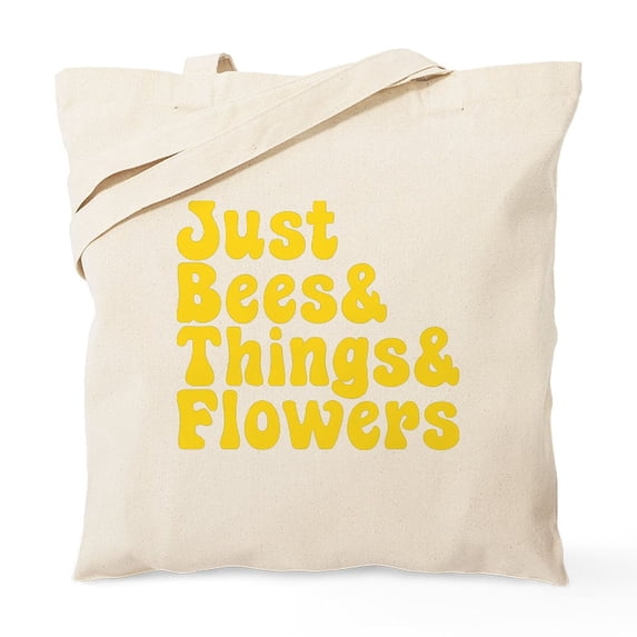 CafePress - Just Bees & Things & Flowers Tote Bag - Unisex Canvas Tote Bag, Beige, 1-Piece
