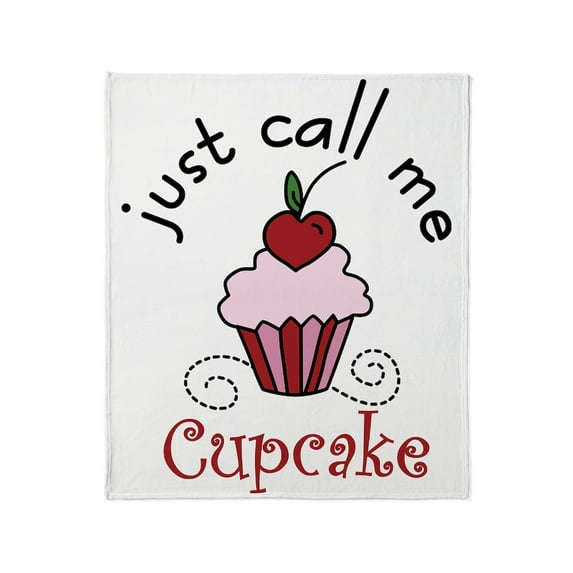 CafePress - Just Call Me Cupcake Throw Blanket - Soft Fleece Throw Blanket, 50"x60" for All Ages