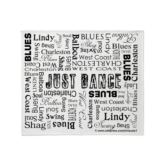 CafePress - Just Dance_Bl Throw Blanket - Soft Fleece Throw Blanket, 50"x60" for All Ages