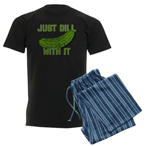 CafePress - Just Dill With It Men's Dark Pajamas - Men's Dark Loose Fit Cotton Pajama Set