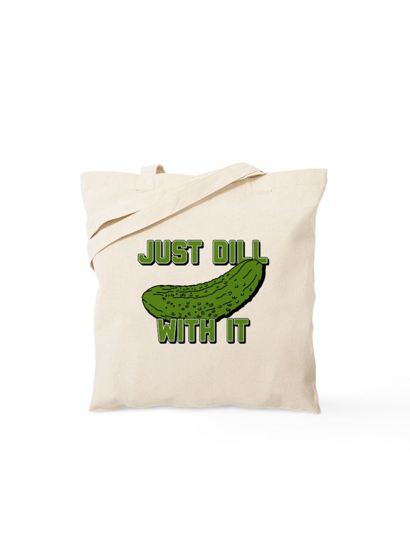 - Just Dill With It Tote Bag - Unisex Canvas Tote Bag, Beige, 1-Piece