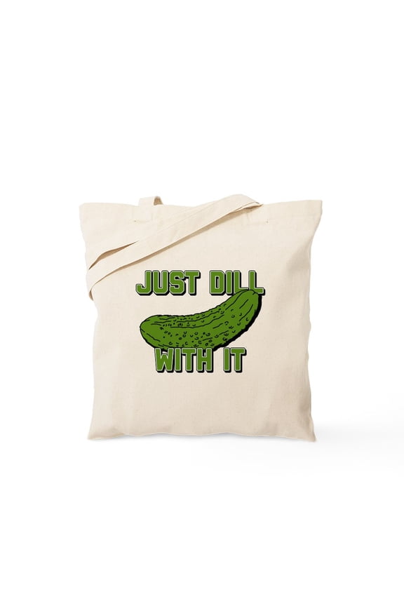 - Just Dill With It Tote Bag - Unisex Canvas Tote Bag, Beige, 1-Piece