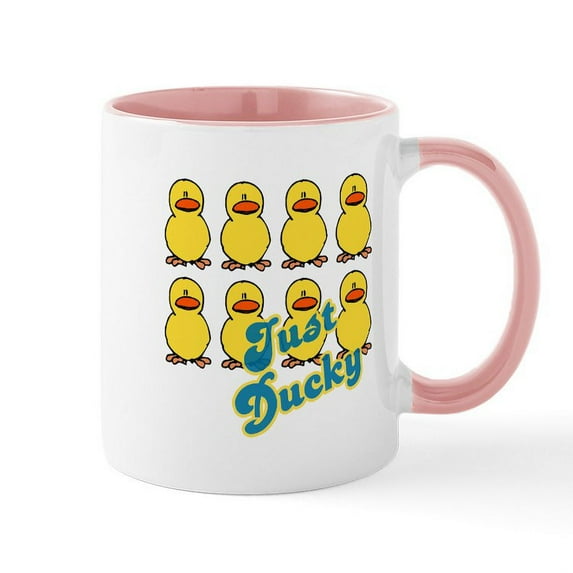 CafePress - Just Ducky Ducks Mug - 11 oz Ceramic Mug - Novelty Coffee Tea Cup