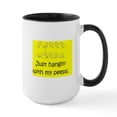 thumbnail image 1 of CafePress - Just Hangin' With My Peeps Mugs - 15 oz Ceramic Large White Novelty Mug, 1 of 4