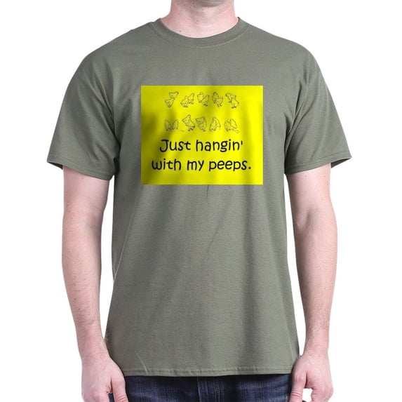 CafePress - Just Hangin' With My Peeps T Shirt - Men's Classic Graphic Cotton T-Shirt