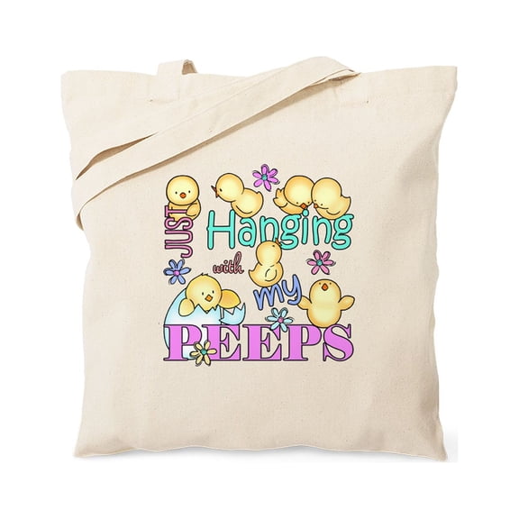 CafePress - Just Hanging With My Peeps Tote Bag - Unisex Canvas Tote Bag, Beige, 1-Piece