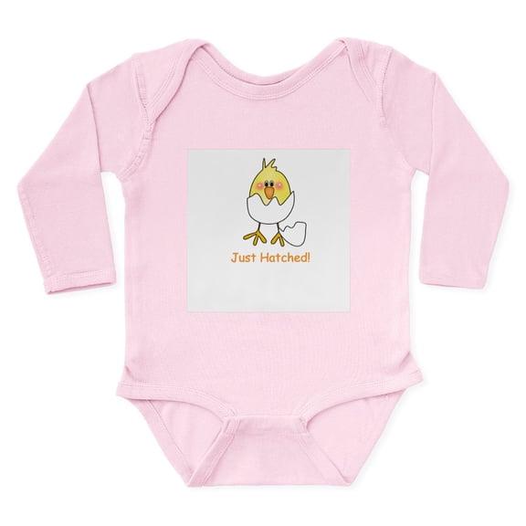 CafePress - Just Hatched Baby Long Sleeve Infant Body Suit - Long Sleeve Cotton Baby Bodysuit