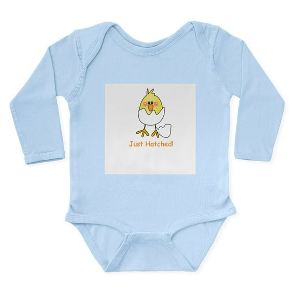 CafePress - Just Hatched Baby Long Sleeve Infant Body Suit - Long Sleeve Cotton Baby Bodysuit