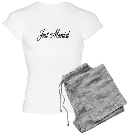CafePress - Just Married - Women's Light Pajamas