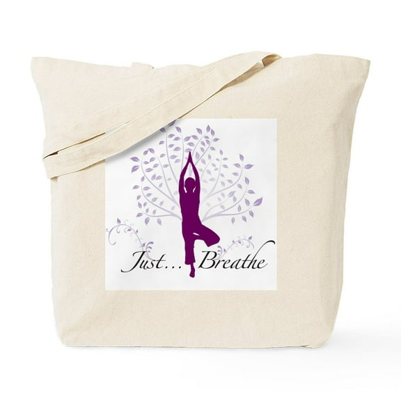 CafePress - Justbreathe Tote Bag - Unisex Canvas Tote Bag, Beige, 1-Piece