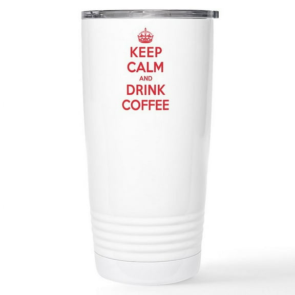 CafePress - K C Drink Coffee Stainless Steel Travel Mug - Insulated Stainless Steel Travel Tumbler 20 oz.
