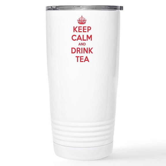 CafePress - K C Drink Tea Stainless Steel Travel Mug - Insulated Stainless Steel Travel Tumbler 20 oz.
