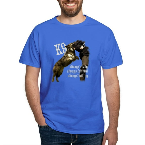 CafePress - K9 Always Ready T Shirt - Men's Classic Graphic Cotton T-Shirt