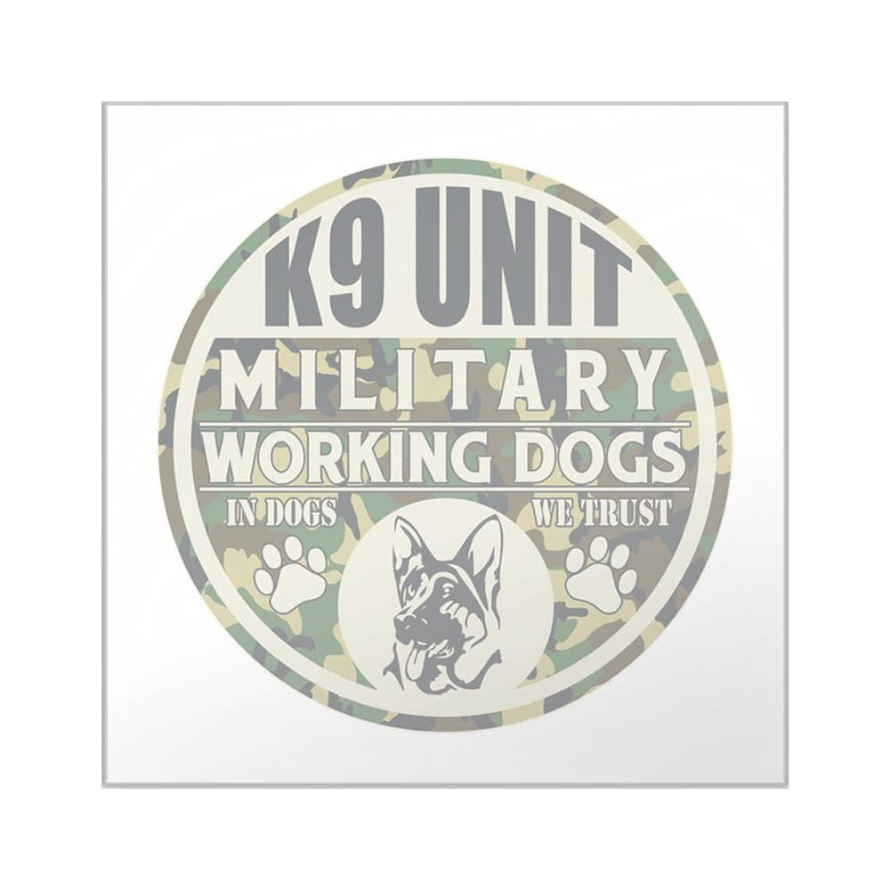 K9 Sticker Square CafePress - K9 Unit Military Working Do Square Sticker 3 X 3 - Square ...