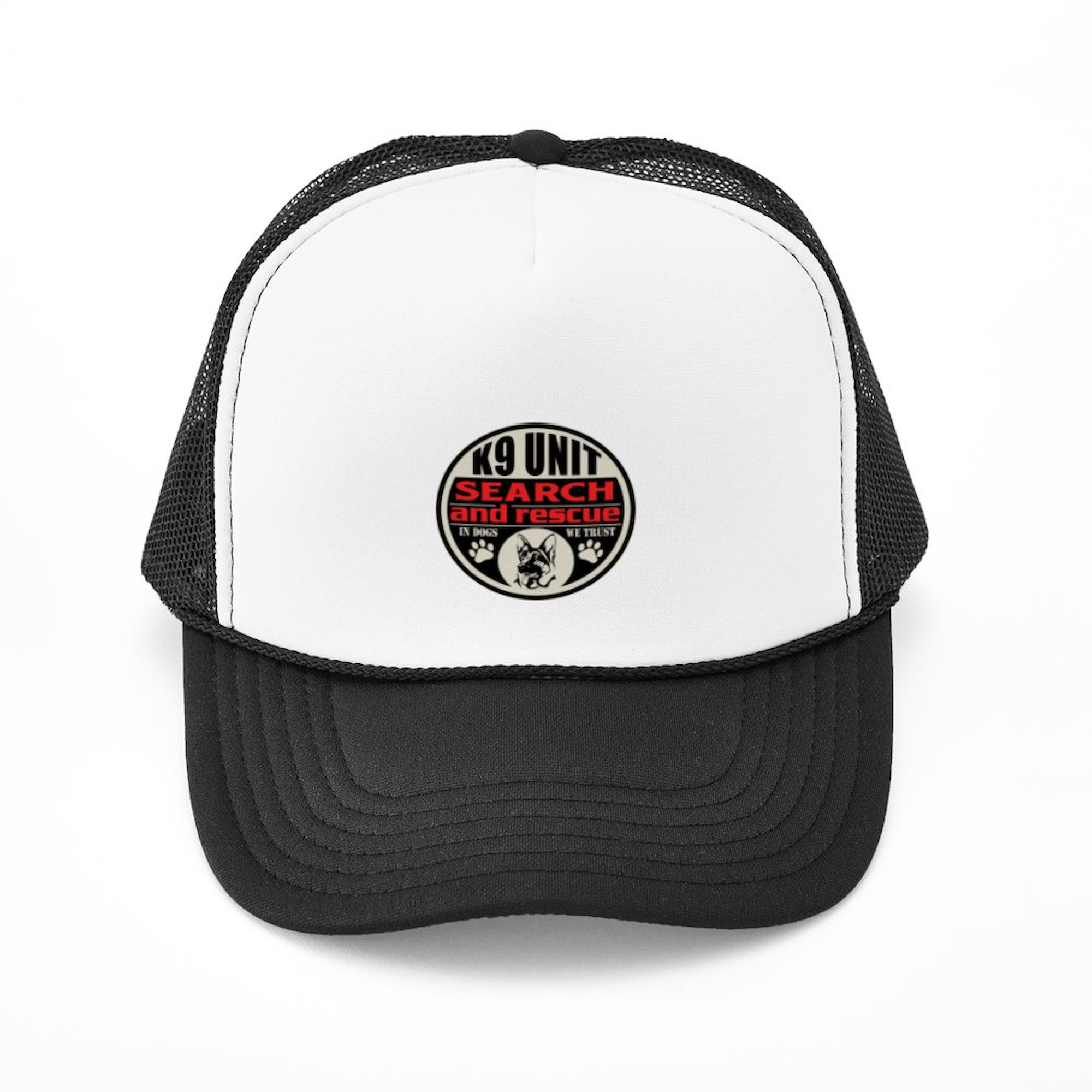 CafePress - K9 Unit Search And Rescue - Trucker Hat - Polyester Foam ...