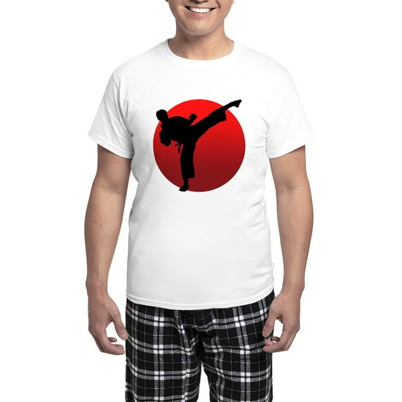 CafePress - KARATE Keri Men's Light Pajamas - Men's Light Loose Fit Cotton Pajama Set