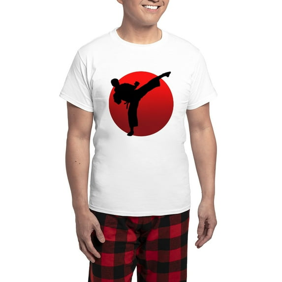 CafePress - KARATE Keri Men's Light Pajamas - Men's Light Loose Fit Cotton Pajama Set