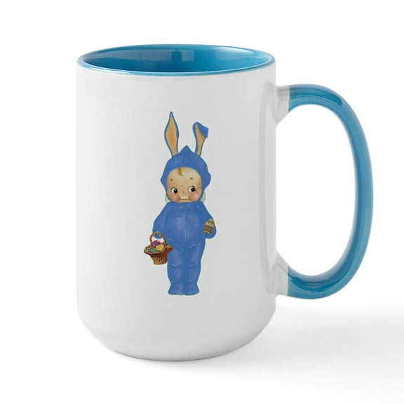CafePress - KEWPIE BABY's FIRST EASTER Large Mug - 15 oz Ceramic Large White Novelty Mug