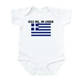 thumbnail image 1 of CafePress - KISS ME IM GREEK Infant Bodysuit - Baby Light Bodysuit, Size Newborn - 24 Months, 1 of 4