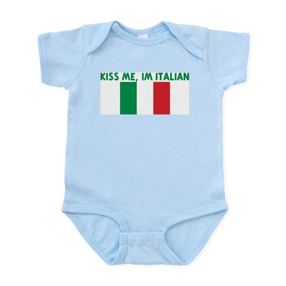 CafePress - KISS ME IM ITALIAN Infant Bodysuit - Baby Light Bodysuit, Size Newborn - 24 Months