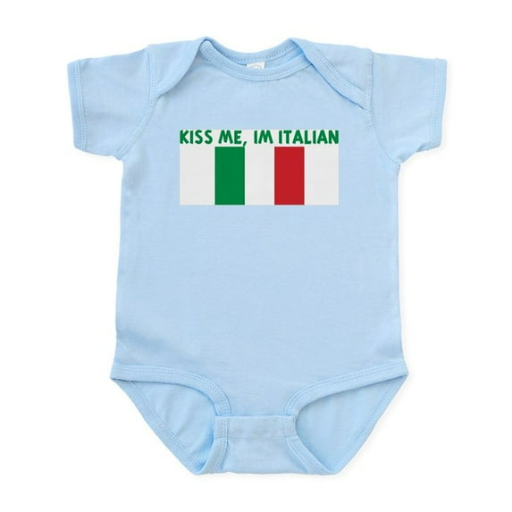 CafePress - KISS ME IM ITALIAN Infant Bodysuit - Baby Light Bodysuit, Size Newborn - 24 Months