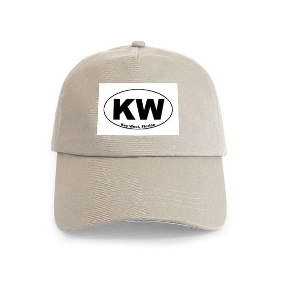 CafePress - KW (Key West) Cap - Adjustable 100% Brushed Unisex Casual Cotton Baseball Cap, Beige, 1