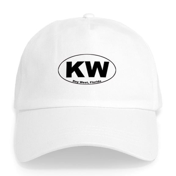 CafePress - KW (Key West) Cap - Adjustable 100% Brushed Unisex Casual Cotton Baseball Cap, Beige, 1