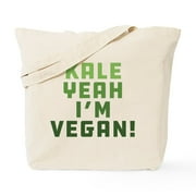 CafePress - Kale Yeah I'm Vegan Tote Bag - Natural Canvas Tote Bag, Cloth Shopping Bag