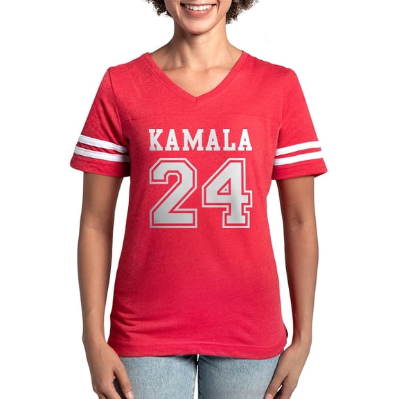 CafePress - Kamala 24 Women's Football T Shirt - Womens Football Shirt