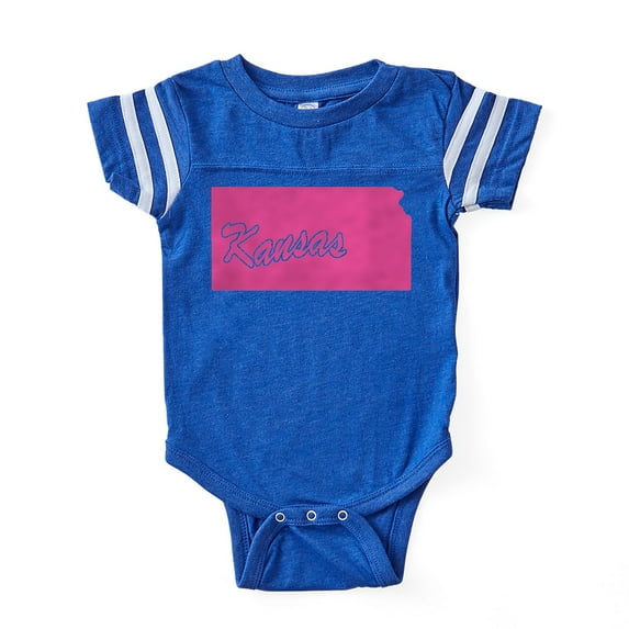CafePress - Kansas - Cute Infant Baby Football Bodysuit