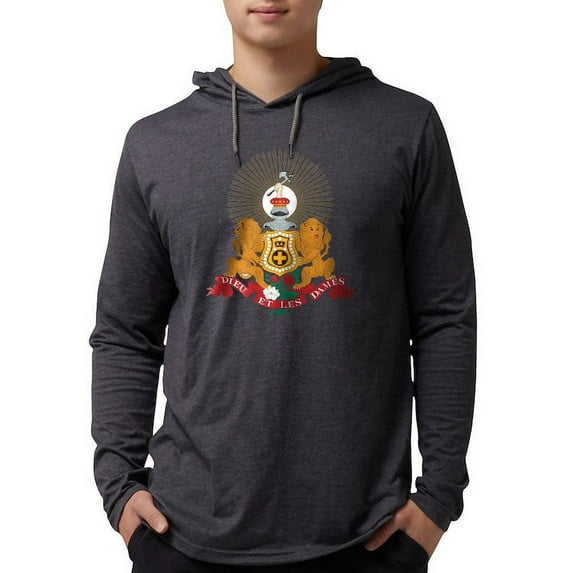 CafePress - Kappa Alpha Order Coat Of Arms Long Sleeve T Shirt - Mens Hooded Shirt
