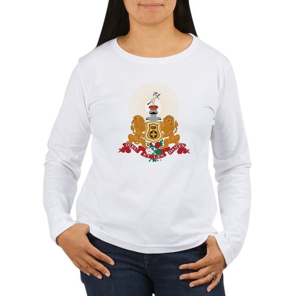 CafePress - Kappa Alpha Order Coat Of Arms Long Sleeve T Shirt - Women's Long Sleeve Graphic Casual T-Shirt