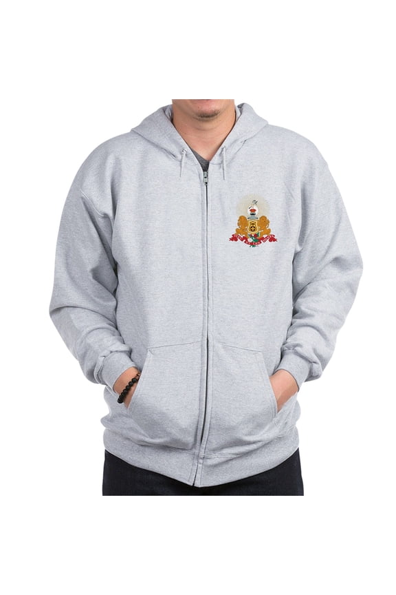 - Kappa Alpha Order Coat Of Arms Sweatshirt - Zip Hoodie, Classic Hooded Sweatshirt with Metal Zipper