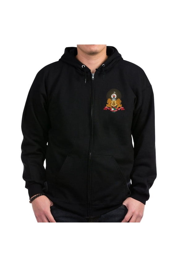 - Kappa Alpha Order Coat Of Arms Sweatshirt - Zip Hoodie, Classic Hooded Sweatshirt with Metal Zipper