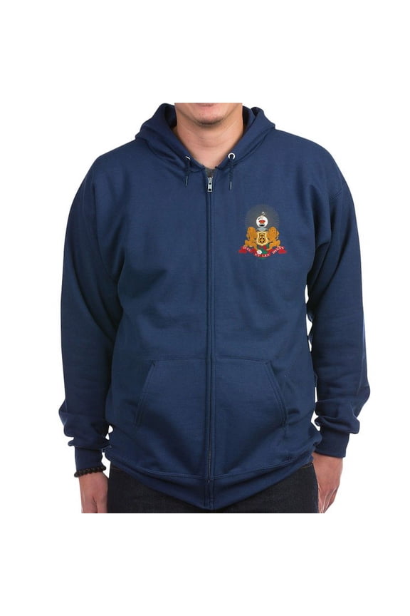 - Kappa Alpha Order Coat Of Arms Sweatshirt - Zip Hoodie, Classic Hooded Sweatshirt with Metal Zipper
