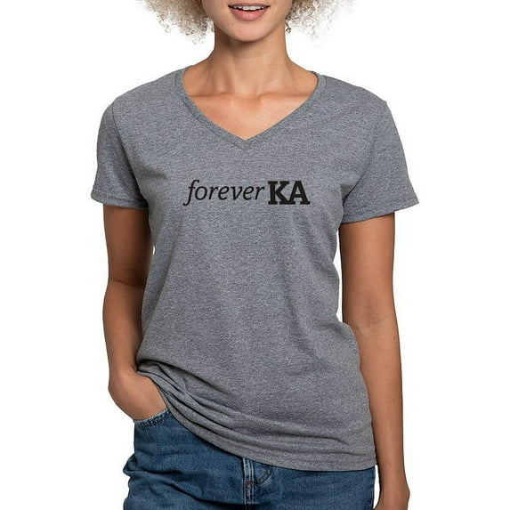 CafePress - Kappa Alpha Order Forever KA T Shirt - Women's V-Neck Dark T-Shirt