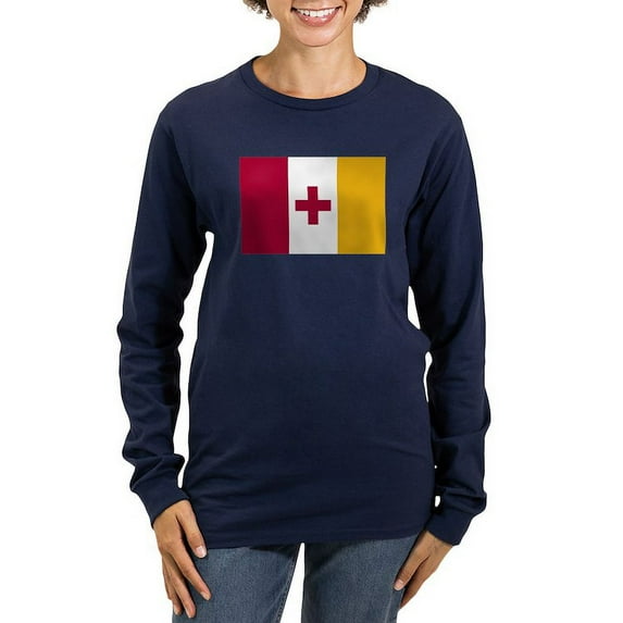 CafePress - Kappa Alpha Order Official Flag Long Sleeve T Shirt - Women's Long Sleeve Graphic Tee Casual Fit