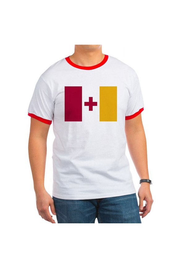 - Kappa Alpha Order Official Flag T Shirt - 100% Cotton Ringed T-Shirt
