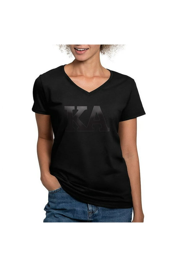 - Kappa Alpha Order Official KA T Shirt - Women's V-Neck Dark T-Shirt