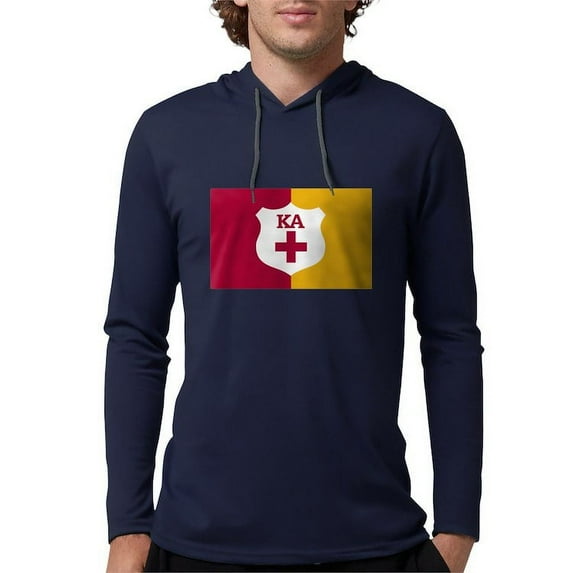 CafePress - Kappa Alpha Order Supplemental Flag Long Sleeve T Shirt - Mens Hooded Shirt