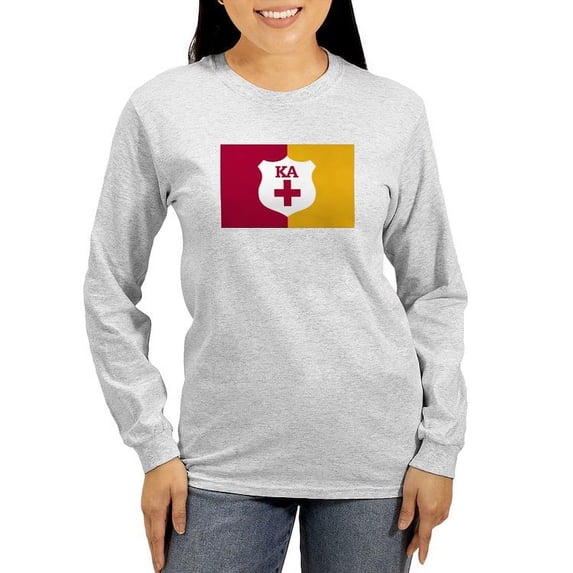 CafePress - Kappa Alpha Order Supplemental Flag Long Sleeve T Shirt - Women's Long Sleeve Graphic Casual T-Shirt