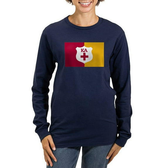 CafePress - Kappa Alpha Order Supplemental Flag Long Sleeve T Shirt - Women's Long Sleeve Graphic Tee Casual Fit