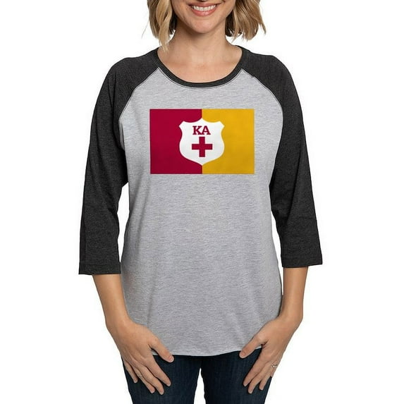 CafePress - Kappa Alpha Order Supplemental Flag Long Sleeve T Shirt - Womens Baseball Tee