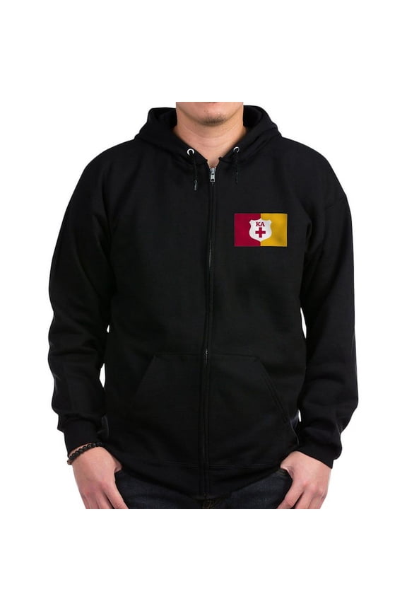 - Kappa Alpha Order Supplemental Flag Sweatshirt - Zip Hoodie, Classic Hooded Sweatshirt with Metal Zipper
